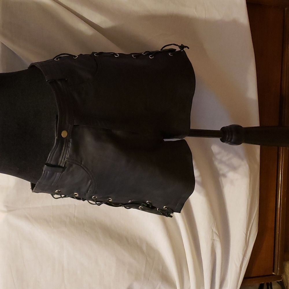 Leather shorts